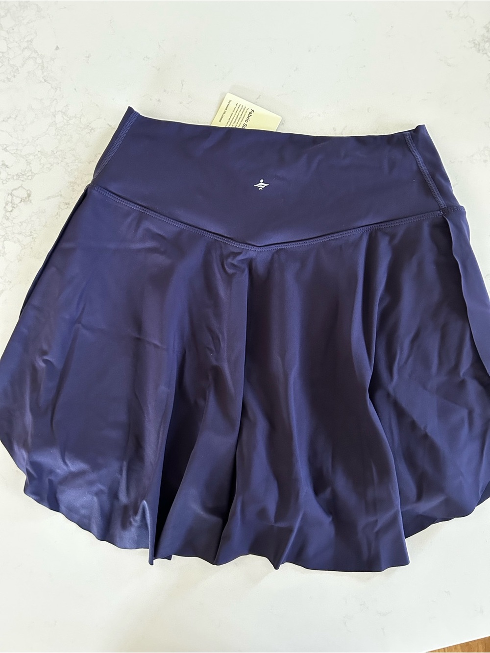 HALARA Navy High-Waist V-Front 2-in-1 Tennis Skirt (Longer 7” length) - Picture 5 of 6